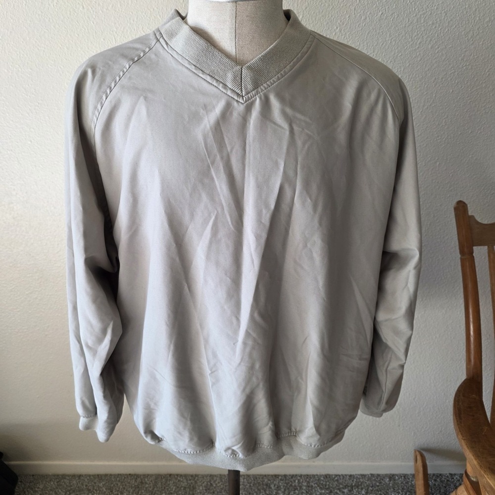 Vintage Consensus Golf Lightweight Pullover Windshirt - Men's Size Large Beige